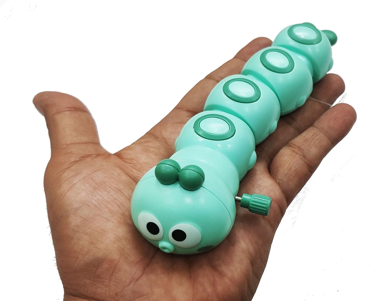 Wind Up Key Operated Crawling Moving Worm-3