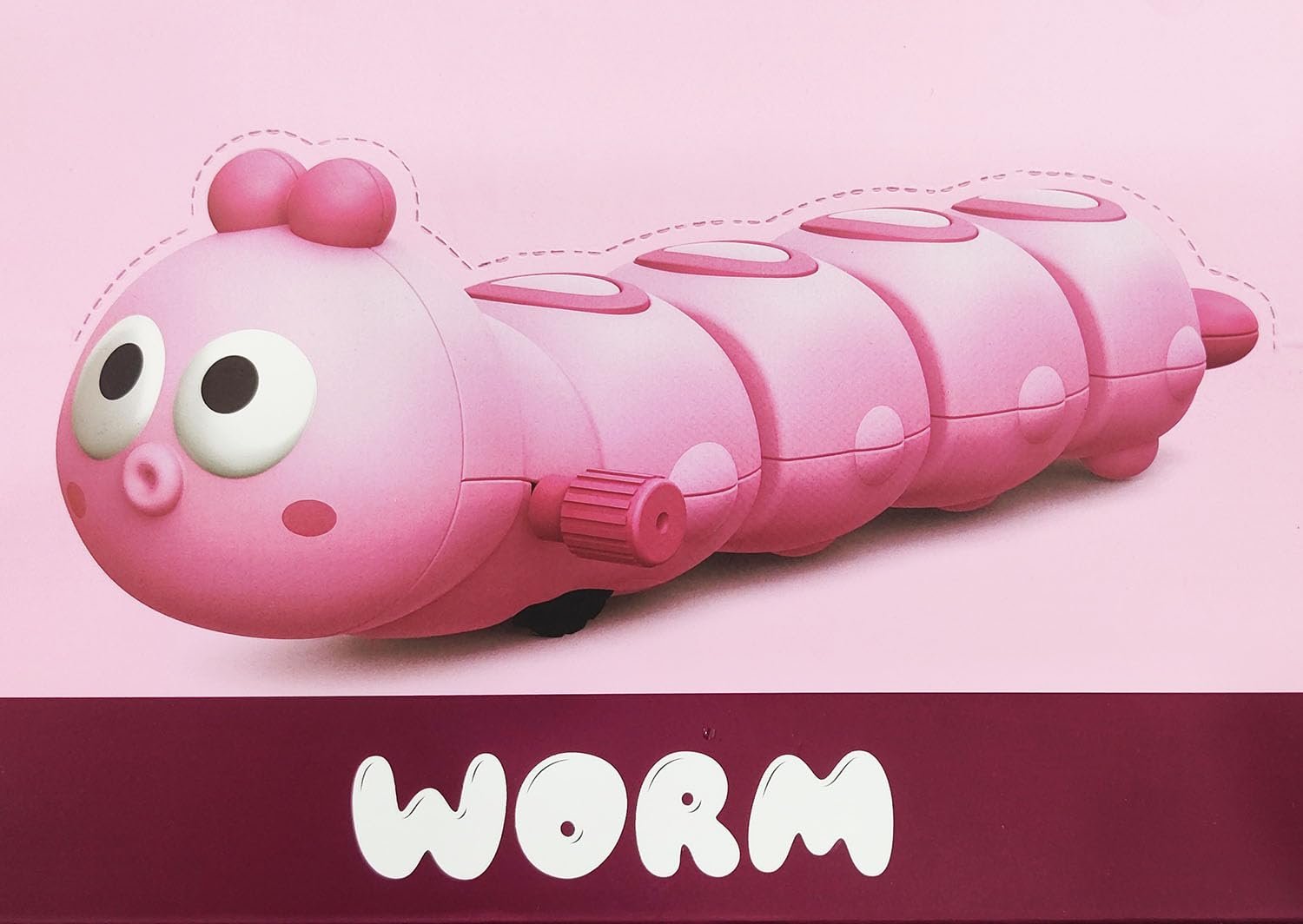 Wind Up Key Operated Crawling Moving Worm-4